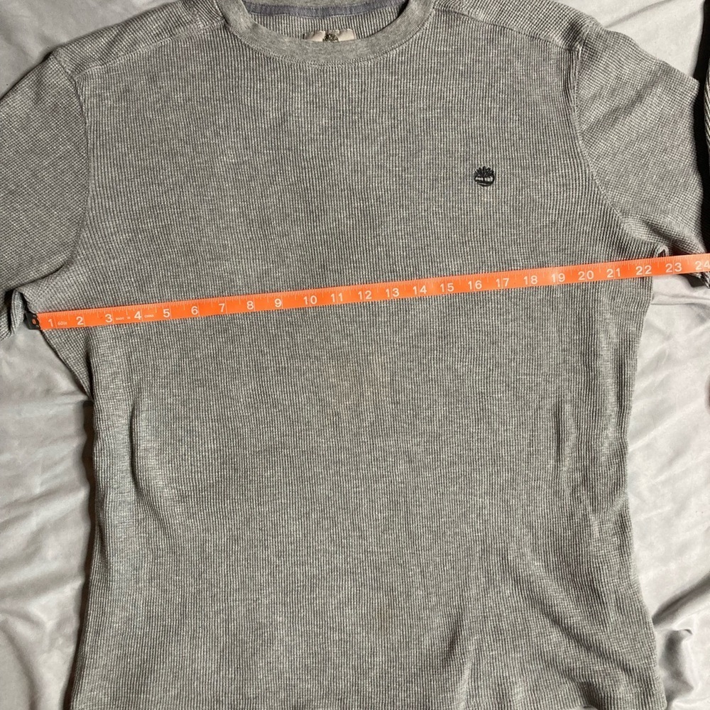 Timberland Men's Long Sleeve Gray Tee - Picture 9 of 11